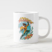 Aquaman en Trident Rising Surf Graphic Grote Koffiekop (Rechts)