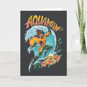 Aquaman en Trident Rising Surf Graphic Kaart