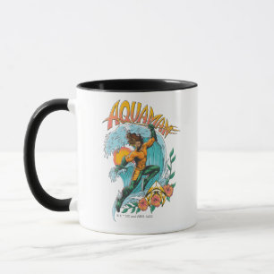 Aquaman en Trident Rising Surf Graphic Mok