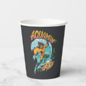 Aquaman en Trident Rising Surf Graphic Papieren Bekers (Achterkant)