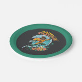 Aquaman en Trident Rising Surf Graphic Papieren Bordje (Gekanteld)