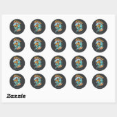 Aquaman en Trident Rising Surf Graphic Ronde Sticker (Vel)