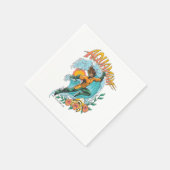 Aquaman en Trident Rising Surf Graphic Servet (Hoek)