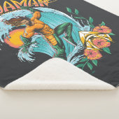 Aquaman en Trident Rising Surf Graphic Sherpa Deken (3/4)