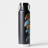 Aquaman en Trident Rising Surf Graphic Waterfles (Voorkant)