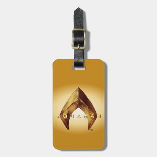 Aquaman | Golden Aquaman Logo Bagagelabel (Voorkant verticaal)