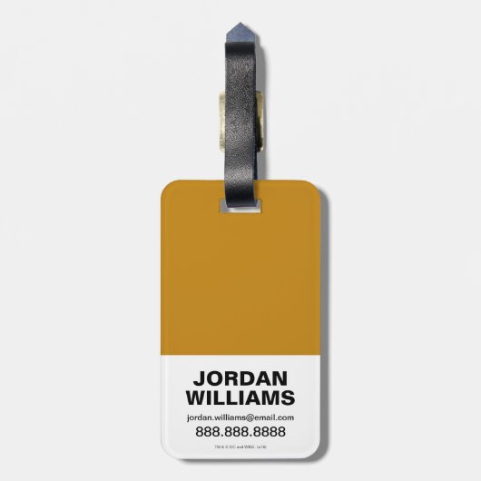 Aquaman | Golden Aquaman Logo Bagagelabel (Achterkant verticaal)