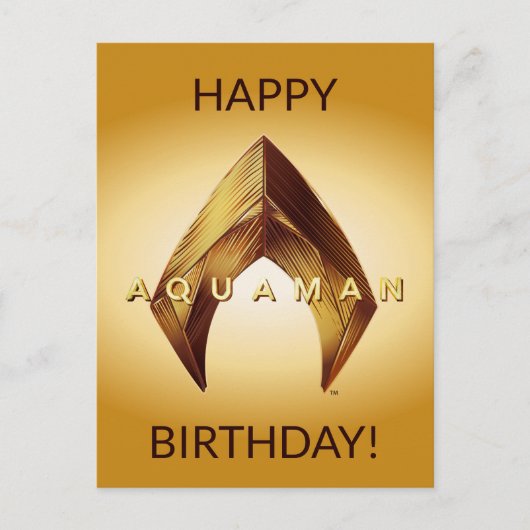 Aquaman | Golden Aquaman Logo Briefkaart (Voorkant)