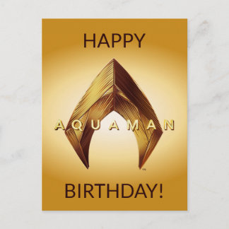 Aquaman | Golden Aquaman Logo Briefkaart