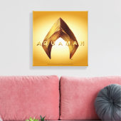 Aquaman | Golden Aquaman Logo Canvas Afdruk (Insitu (Woonkamer))