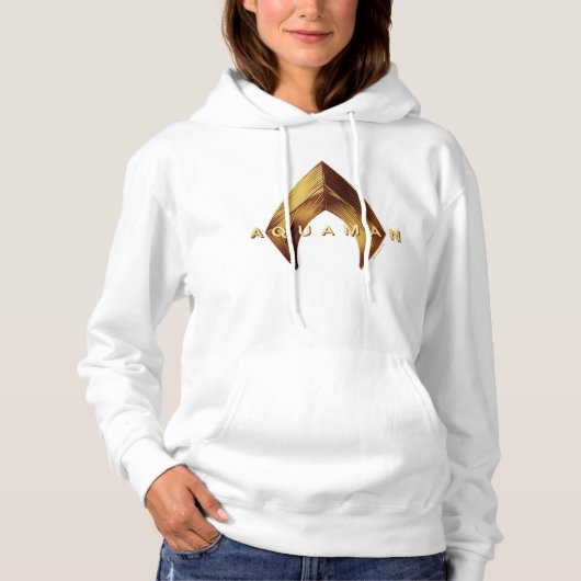 Aquaman | Golden Aquaman Logo Hoodie (Voorkant)