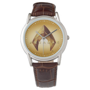 Aquaman   Golden Aquaman Logo Horloge