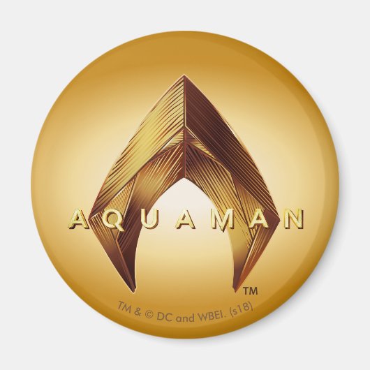 Aquaman | Golden Aquaman Logo Magneet (Voorkant)