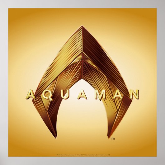 Aquaman | Golden Aquaman Logo Poster (Voorkant)