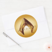 Aquaman | Golden Aquaman Logo Ronde Sticker (Envelop)