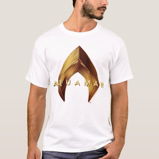 Aquaman | Golden Aquaman Logo T-shirt (Voorkant)