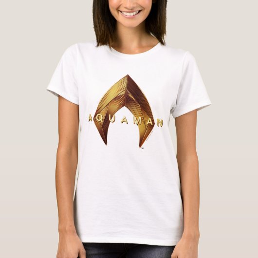Aquaman | Golden Aquaman Logo T-shirt (Voorkant)