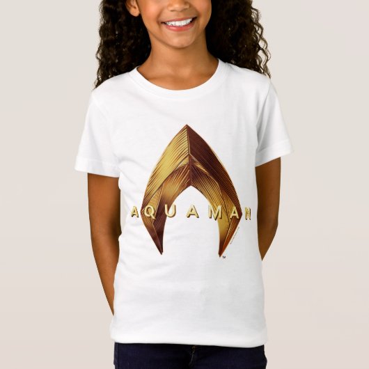 Aquaman | Golden Aquaman Logo T-shirt (Voorkant)