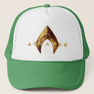 Aquaman   Golden Aquaman Logo Trucker Pet