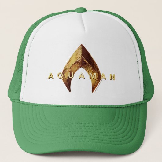Aquaman | Golden Aquaman Logo Trucker Pet (Voorkant)