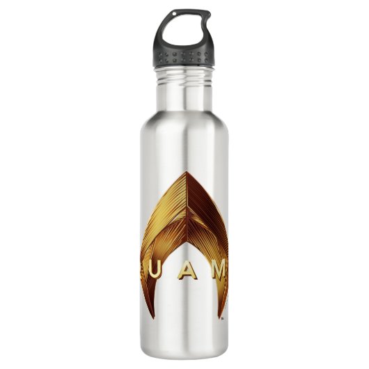 Aquaman | Golden Aquaman Logo Waterfles (Voorkant)