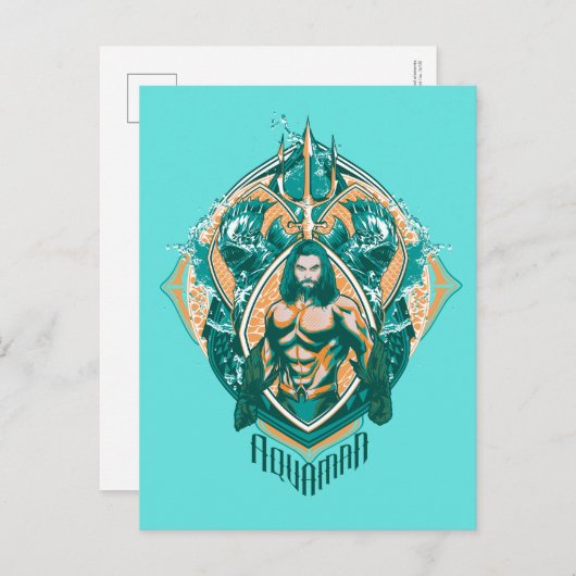 Aquaman | Grafisch Aquaman & Trenchers Briefkaart (Voorkant / Achterkant)