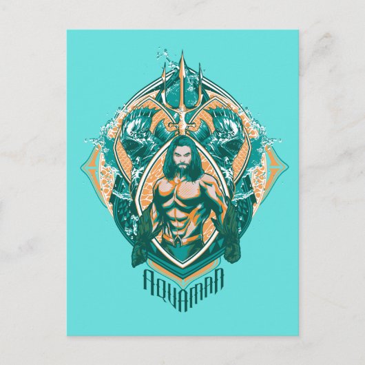 Aquaman | Grafisch Aquaman & Trenchers Briefkaart (Voorkant)
