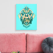 Aquaman | Grafisch Aquaman & Trenchers Canvas Afdruk (Insitu (Woonkamer))