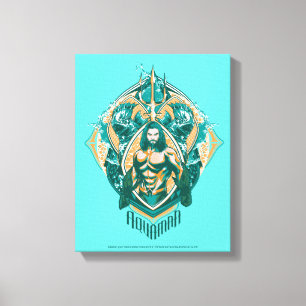 Aquaman Grafisch Aquaman & Trenchers Canvas Afdruk