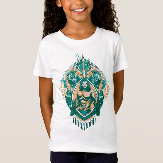 Aquaman | Grafisch Aquaman & Trenchers T-shirt (Voorkant)