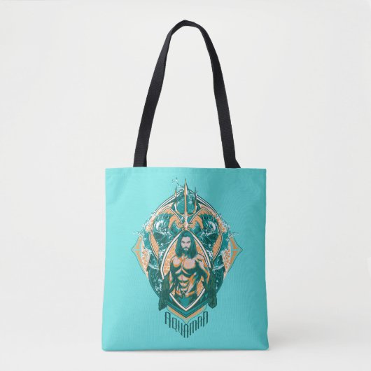 Aquaman | Grafisch Aquaman & Trenchers Tote Bag (Voorkant)