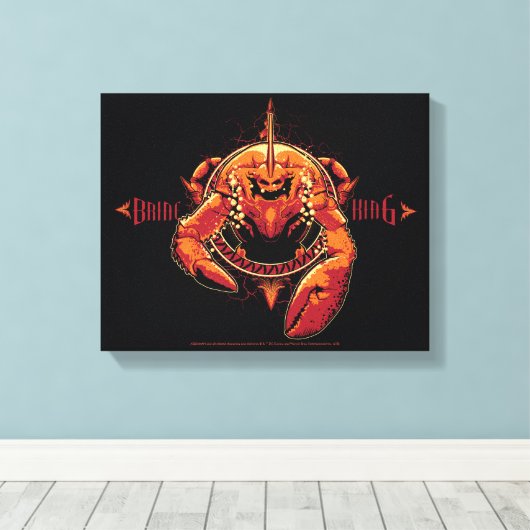 Aquaman | Grafische pekel van pekel Canvas Afdruk (Insitu (Houten vloer))