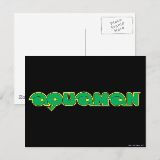 Aquaman Green Logo Briefkaart (Voorkant / Achterkant)