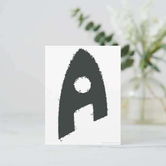 Aquaman Grunge "A" Briefkaart (Staand voorkant)