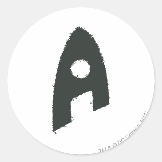 Aquaman Grunge "A" Ronde Sticker (Voorkant)