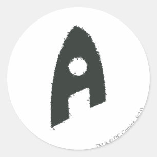 Aquaman Grunge "A" Ronde Sticker