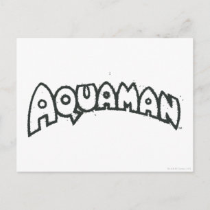 Aquaman Grunge Black Logo 2 Briefkaart