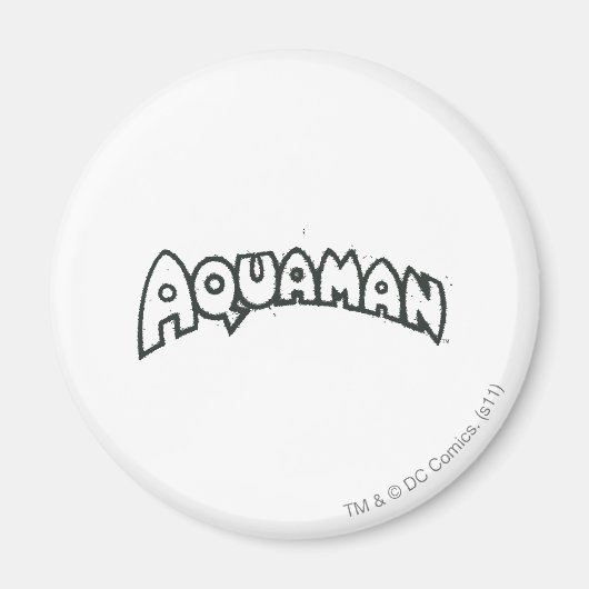 Aquaman Grunge Black Logo 2 Magneet (Voorkant)