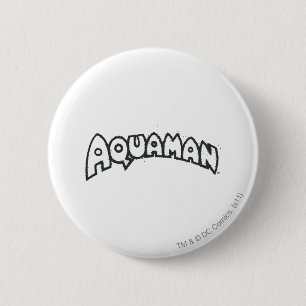 Aquaman Grunge Black Logo 2 Ronde Button 5,7 Cm