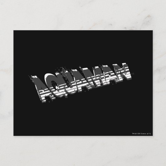 Aquaman Grunge Stripe Logo Briefkaart (Voorkant)