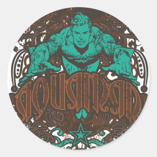 Aquaman - Het is Showtime! Poster Ronde Sticker (Voorkant)