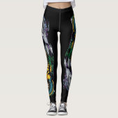 Aquaman | Het orin- en orm omkeerbare Art-paneel Leggings (Voorkant)