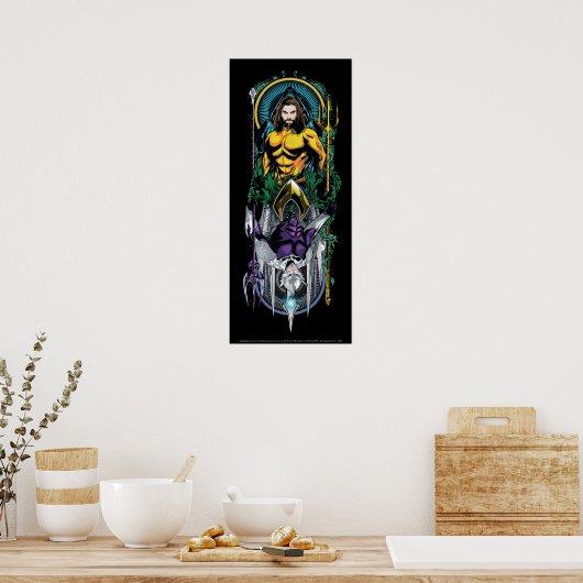 Aquaman | Het orin- en orm omkeerbare Art-paneel Poster (Keuken)