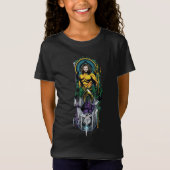 Aquaman | Het orin- en orm omkeerbare Art-paneel T-shirt (Voorkant)