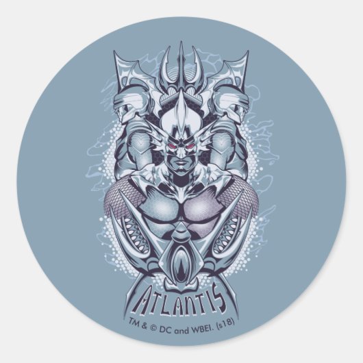 Aquaman | King Orm of Atlantis Graphic Ronde Sticker (Voorkant)