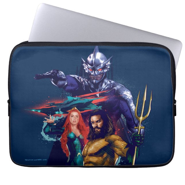 Aquaman | King Orm Versus Mera & Aquaman Laptop Sleeve (Voorkant)