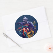 Aquaman | King Orm Versus Mera & Aquaman Ronde Sticker (Envelop)