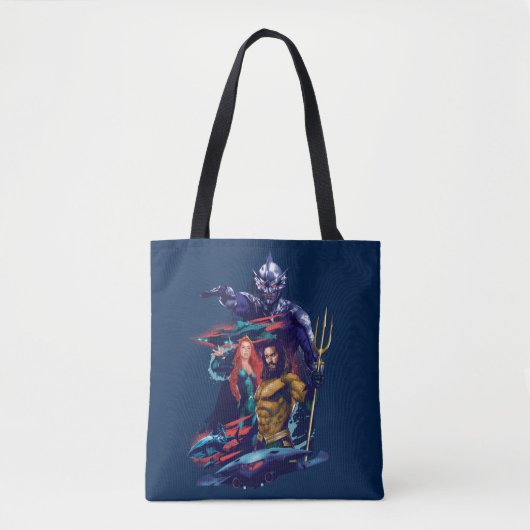 Aquaman | King Orm Versus Mera & Aquaman Tote Bag (Voorkant)