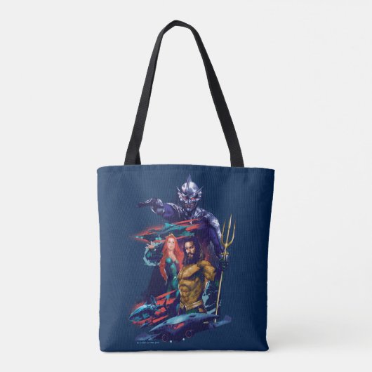 Aquaman | King Orm Versus Mera & Aquaman Tote Bag (Achterkant)