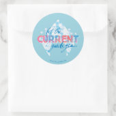 Aquaman | "Laat de huidige gids u" — Grafisch Ronde Sticker (Tas)